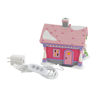 Department 56 Disney Snow Village: Minnie's Shoe Boutique sparkle-castle