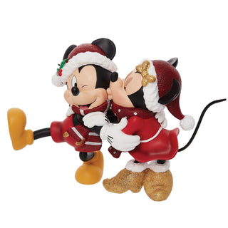 Disney Showcase: Holiday Mickey & Minnie Figurine sparkle-castle