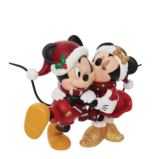 Disney Showcase: Holiday Mickey & Minnie Figurine sparkle-castle