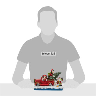 Jim Shore Disney Traditions: Fab 4 with Red Truck and Tree Figurine sparkle-castle