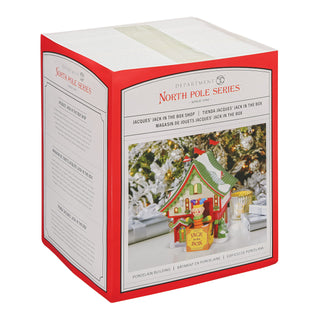 Department 56 North Pole Series: Jacques Jack In The Box Shop sparkle-castle