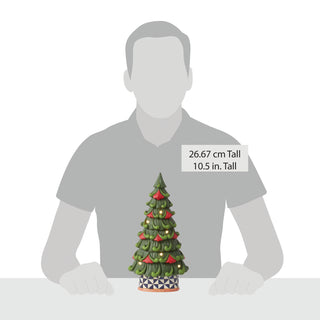 Jim Shore Heartwood Creek: Light Up Tree with Windmill Pattern Base Figurine sparkle-castle