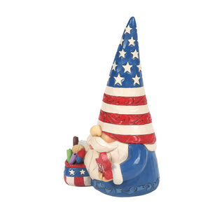 Jim Shore Heartwood Creek: Patriotic Gnome With Fireworks Figurine sparkle-castle