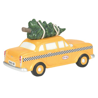 Department 56 Christmas in The City Village Accessory: Hailing Christmas Cab sparkle-castle