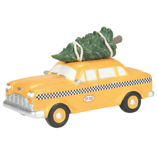 Department 56 Christmas in The City Village Accessory: Hailing Christmas Cab sparkle-castle