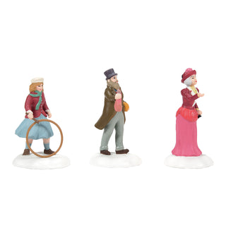 Department 56 Dickens Snow Village Accessory: Friends & Neighbors, Set of 3 sparkle-castle