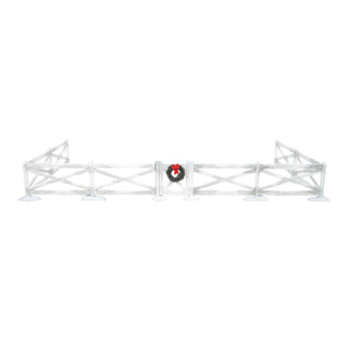 Department 56 Cross Product Accessory: White Crossbuck Fence, Set of 7 sparkle-castle