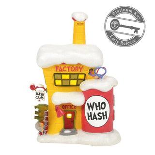 Department 56 Grinch Village: Who-HASH Factory sparkle-castle