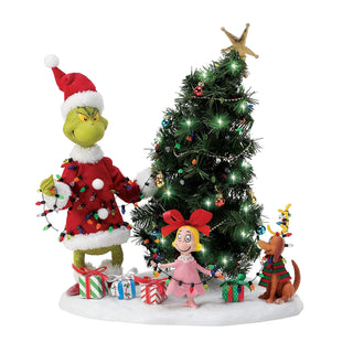 Department 56 Possible Dreams Grinch: Who-Ville Tree Trimming Party Figurine sparkle-castle