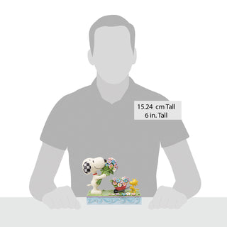 Jim Shore Peanuts: Snoopy & Woodstock Picking Flowers Figurine sparkle-castle