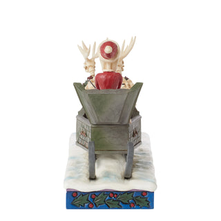 Jim Shore Disney Traditions: Jack In Sleigh With Skeleton Reindeer Figurine - SIGNED sparkle-castle