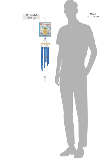 Jim Shore Heartwood Creek: Pineapple Welcome Wind Chime sparkle-castle