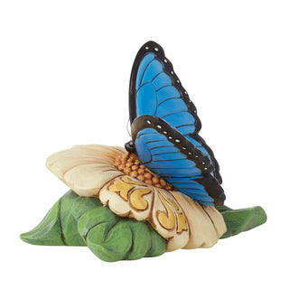 Jim Shore Heartwood Creek: Blue Morpho Butterfly Mini Figurine sparkle-castle