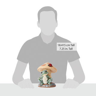 Jim Shore Heartwood Creek: Frog Leaning On Mushroom Figurine sparkle-castle