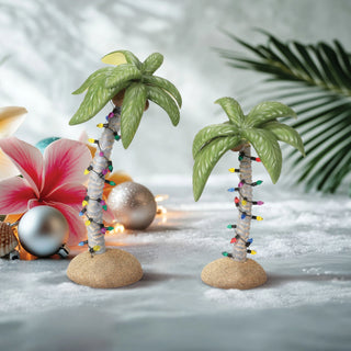 Department 56 Cross Product Village Accessory: Christmas Palms, Set of 2 sparkle-castle