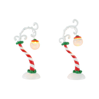 Department 56 Grinch Village Accessory: Grinch Streetlights, Set of 2 sparkle-castle