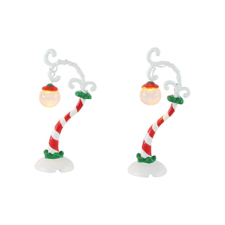 Department 56 Grinch Village Accessory: Grinch Streetlights, Set of 2 sparkle-castle