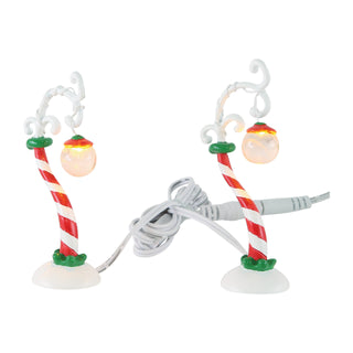 Department 56 Grinch Village Accessory: Grinch Streetlights, Set of 2 sparkle-castle