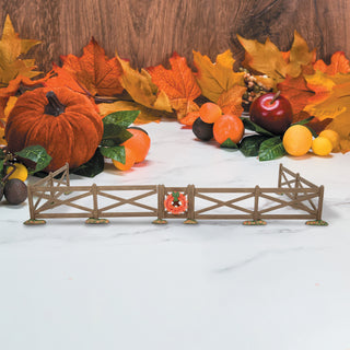 Department 56 Cross Product Halloween Village Accessory: Brown Crossbuck Fence, Set of 5 sparkle-castle