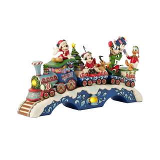 Jim Shore Disney Traditions: Mickey & Friends Musical Train Figurine sparkle-castle