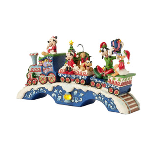 Jim Shore Disney Traditions: Mickey & Friends Musical Train Figurine sparkle-castle