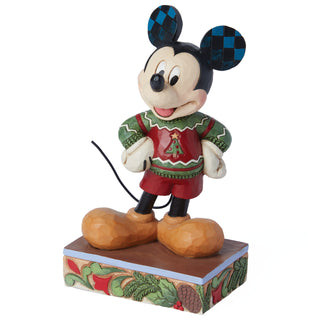 Jim Shore Disney Traditions: Mickey In Christmas Sweater Figurine sparkle-castle