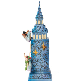 Jim Shore Disney Traditions: Peter Pan's Clock Figurine sparkle-castle