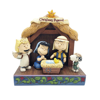 Jim Shore Peanuts: Lighted Nativity Scene Figurine - SIGNED sparkle-castle