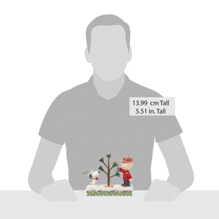 Jim Shore Peanuts: Charlie Brown & Snoopy With Christmas Tree Figurine sparkle-castle