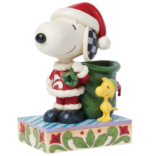 Jim Shore Peanuts: Santa Snoopy & Woodstock As Elf Figurine - SIGNED sparkle-castle