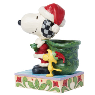 Jim Shore Peanuts: Santa Snoopy & Woodstock As Elf Figurine - SIGNED sparkle-castle