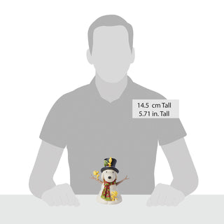 Jim Shore Peanuts: Woodstocks Building A Snoopy Snowman Figurine sparkle-castle