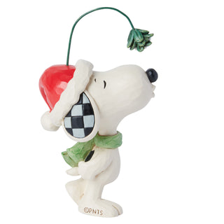 Jim Shore Peanuts: Snoopy Under Mistletoe Mini Figurine sparkle-castle