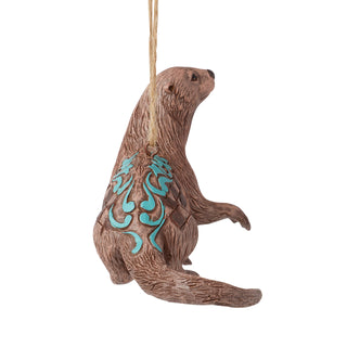 Jim Shore Animal Planet: River Otter Hanging Ornament sparkle-castle