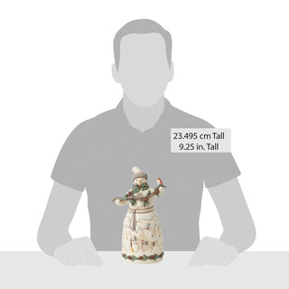 Jim Shore Heartwood Creek: White Woodland Snowman With Pine Garland Figurine - SIGNED sparkle-castle