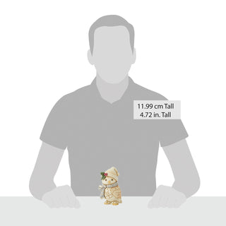 Jim Shore Heartwood Creek: White Woodland Owl Wearing Hat & Scarf Figurine sparkle-castle