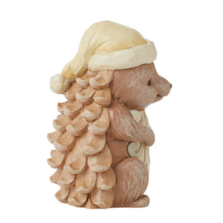 Jim Shore Heartwood Creek: White Woodland Pinecone Hedgehog Figurine sparkle-castle