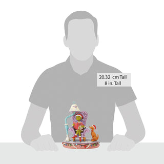 Jim Shore The Grinch: Grinch In Large Chair With Light-Up Lamp Figurine sparkle-castle