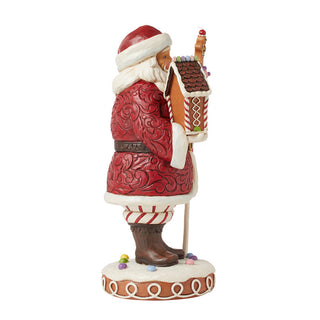 Jim Shore Heartwood Creek: Gingerbread Christmas Santa Figurine sparkle-castle