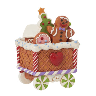 Jim Shore Heartwood Creek: Gingerbread Christmas Train Car Figurine sparkle-castle