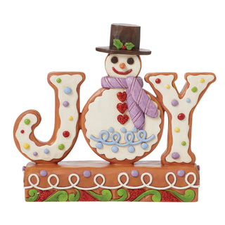 Jim Shore Heartwood Creek: Gingerbread Christmas Joy Sign Figurine sparkle-castle