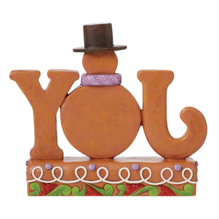 Jim Shore Heartwood Creek: Gingerbread Christmas Joy Sign Figurine sparkle-castle