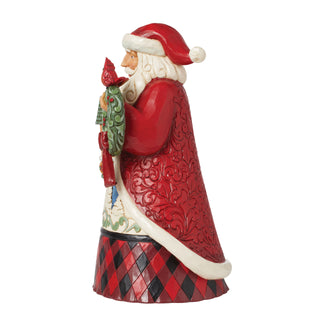 Jim Shore Heartwood Creek: Highland Glen Santa With Birdhouse Figurine sparkle-castle