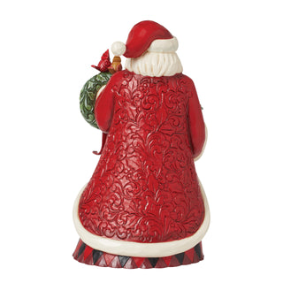 Jim Shore Heartwood Creek: Highland Glen Santa With Birdhouse Figurine sparkle-castle