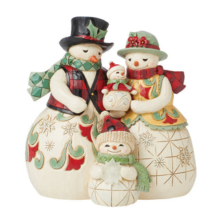 Jim Shore Heartwood Creek: Highland Glen Santa Snowman Family Figurine sparkle-castle