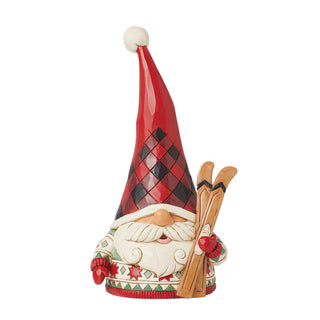 Jim Shore Heartwood Creek: Highland Glen Gnome With Skies Figurine sparkle-castle