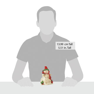 Jim Shore Heartwood Creek: Snowman With Earmuffs And Cardinal Figurine - SIGNED sparkle-castle