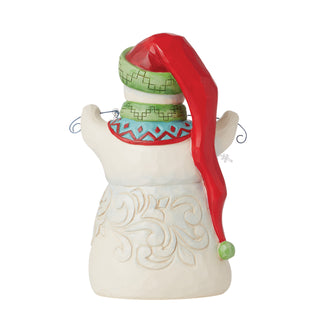 Jim Shore Heartwood Creek: Snowman With Snowflake Garland Figurine - SIGNED sparkle-castle