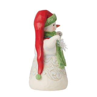 Jim Shore Heartwood Creek: Snowman With Snowflake Garland Figurine - SIGNED sparkle-castle