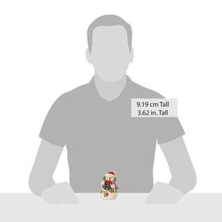 Jim Shore Heartwood Creek: Snowman Holding Wreath Mini Figurine sparkle-castle